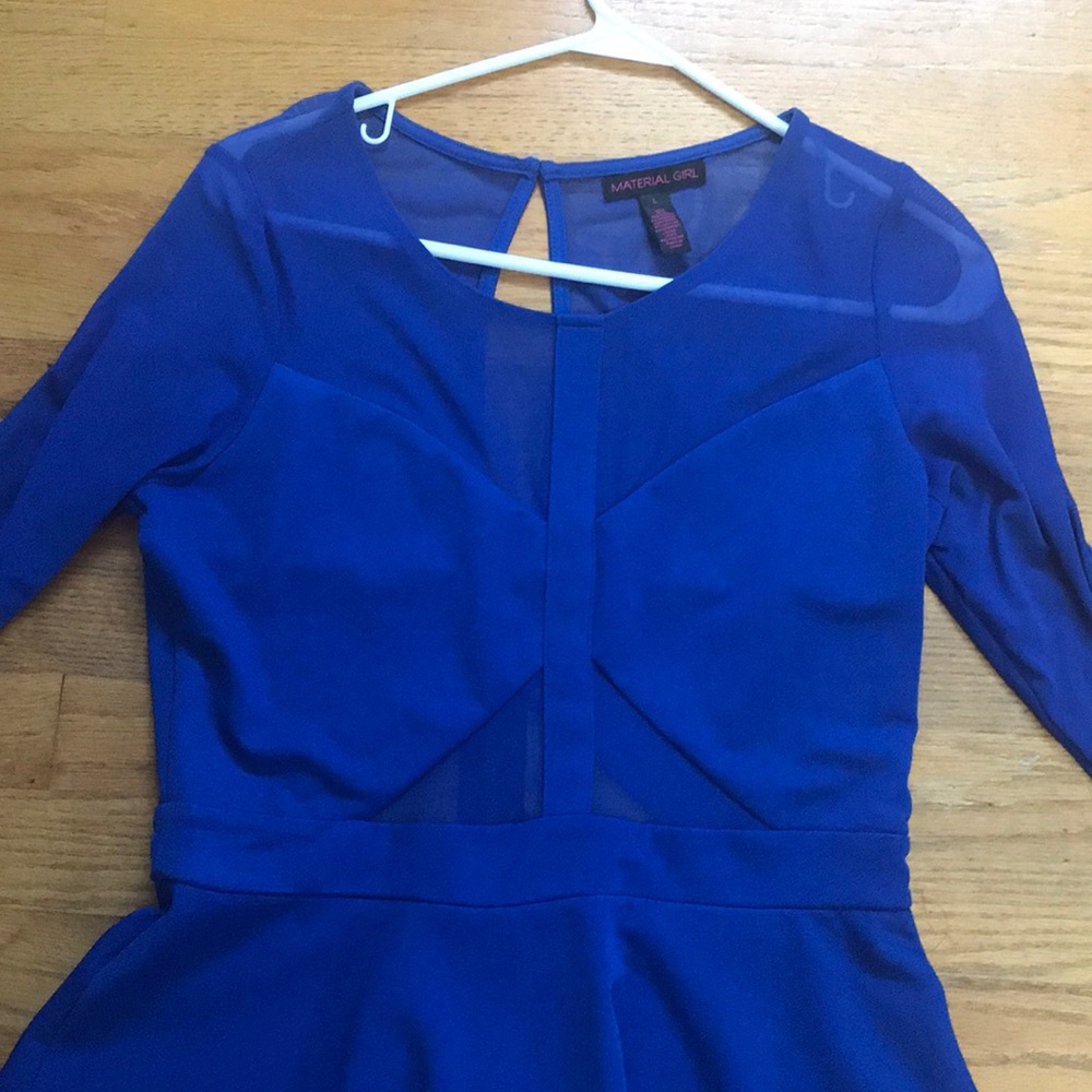 Blue Cut Out Dress - Picture 3 of 5